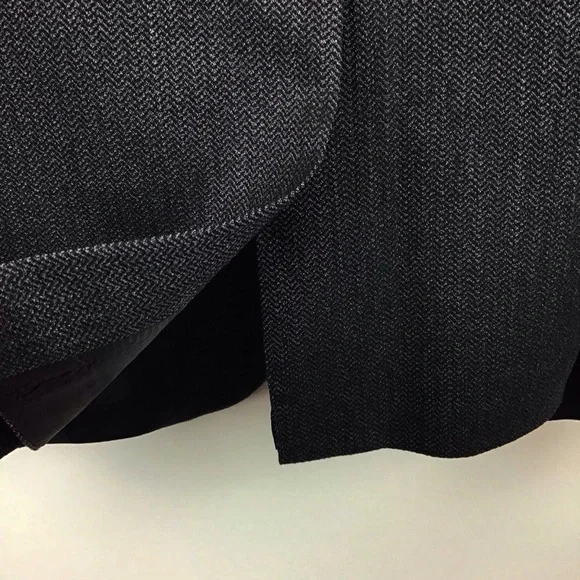 Turnbury Charcoal Gray Herringbone Classic Notch Lapel Sport Coat | 38R - Picture 8 of 14